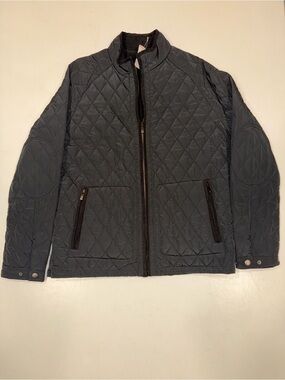 Chaps Quilted Lightweight Shirt Jacket - Black
